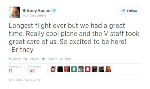 A Happy Britney Spears Tweets @VAustralia