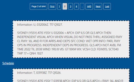 Enhanced Sydney ATIS Reports to Social