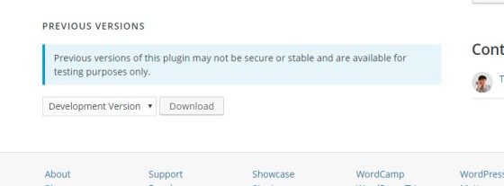 Download Older Plugin Version From WordPress