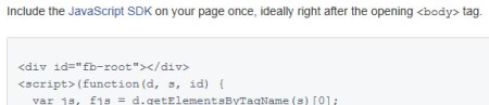 Facebook SDK after body tag