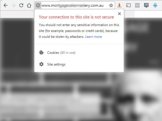 Bad Website, No SSL Bad Website, No SSL