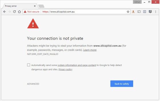 No SSL Certificate Installed