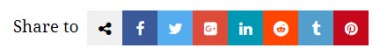 Sharing Icons WordPress Dashboard