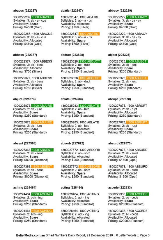 Smart Number Booklet Page