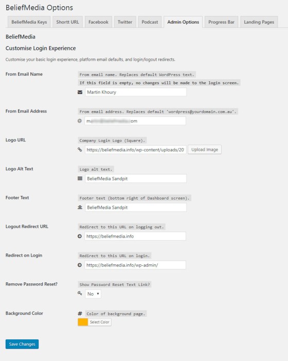 WordPress Dashboard Customiser