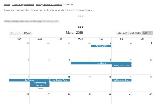 Platform Calendars