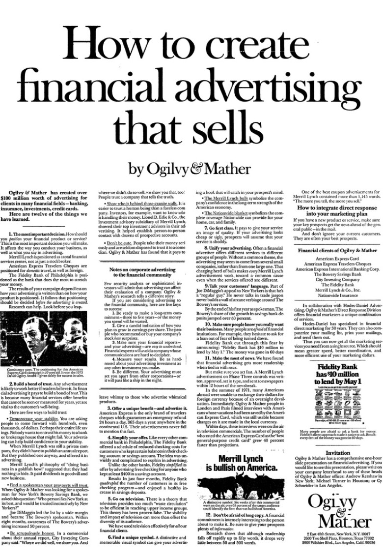 How To Create Financial Advertising That Sells How To Create Financial Advertising That Sells