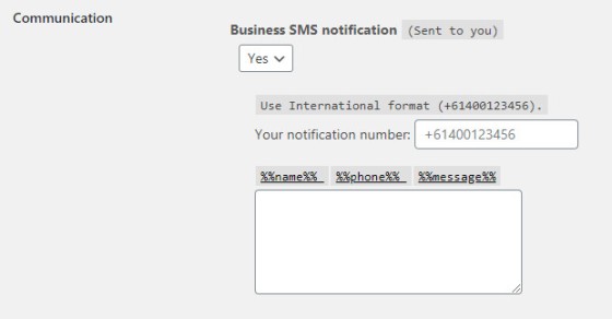 Business SMS Notification