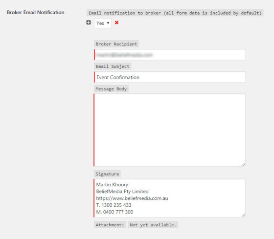 Broker Email Notification Broker Email Notification