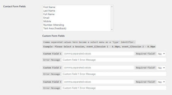 Custom Form Fields Custom Form Fields