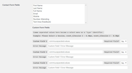 Custom Form Fields