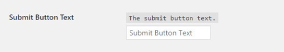 Submit Button Text