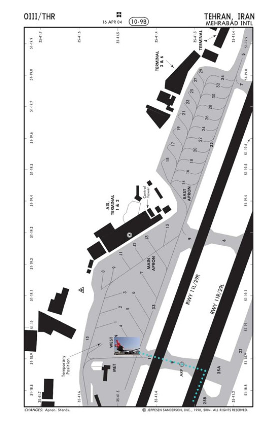 Flight 41 Final Parking Location