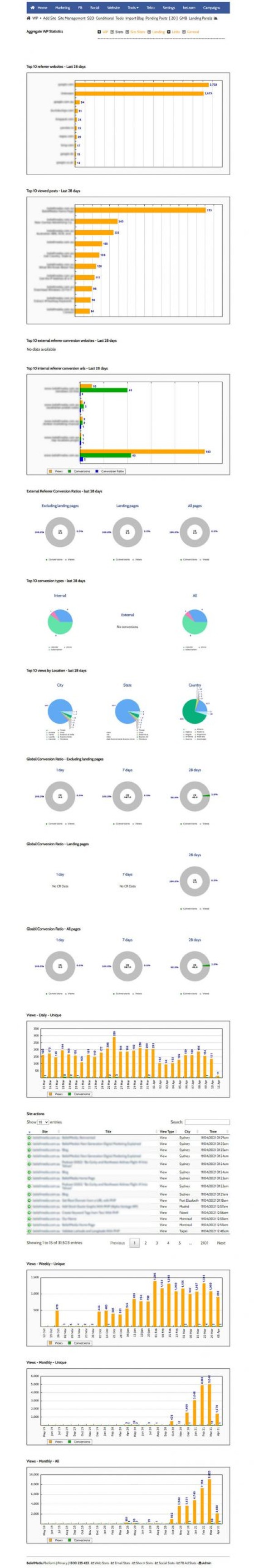 Website Statistics Data