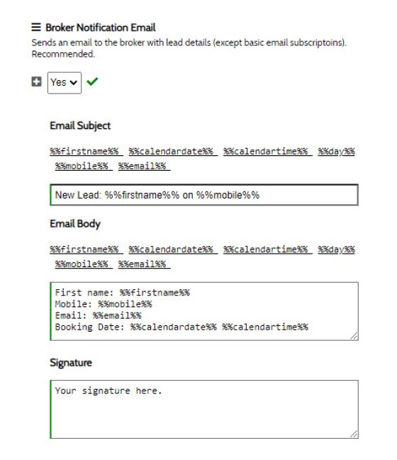 Broker Notification Email Broker Notification Email