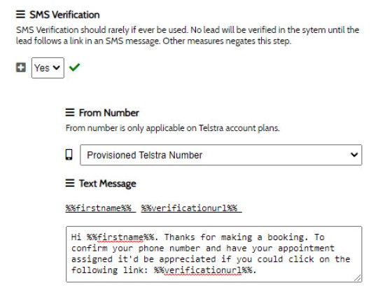 SMS Form Verification SMS Form Verification