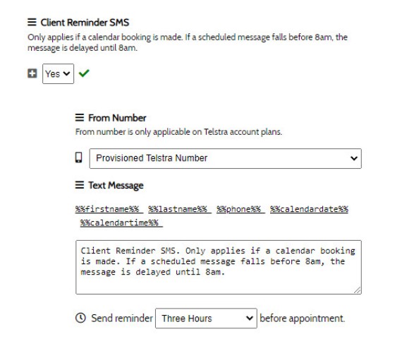 Client SMS Notification Client SMS Notification