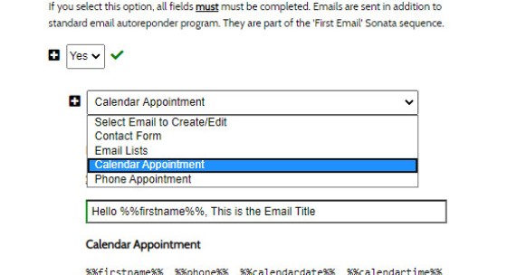 The First Email Options The First Email Options