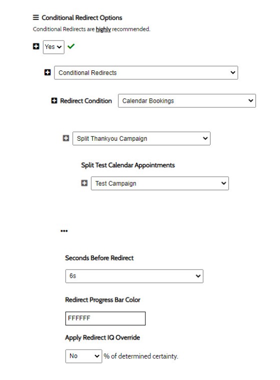 Form Conditional Redirections