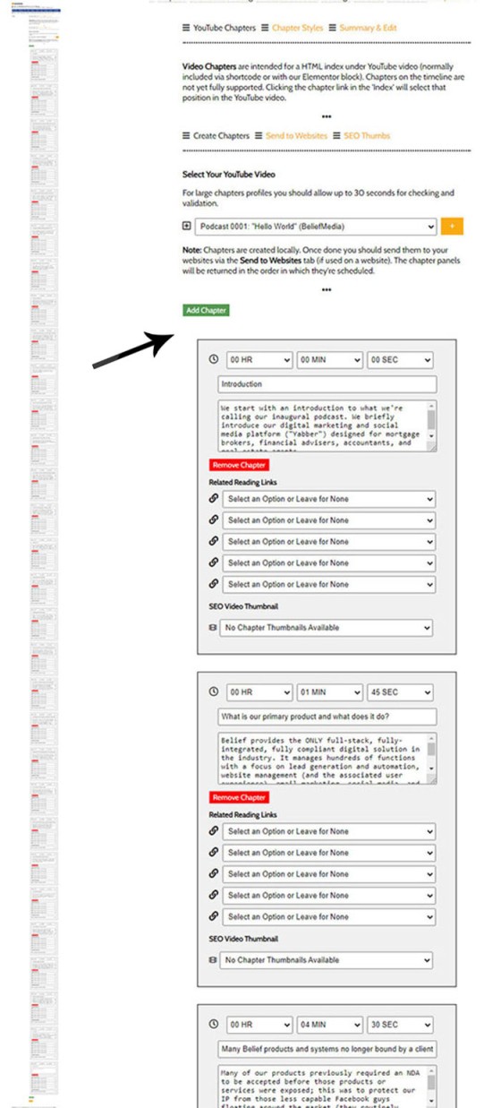 Create YouTube Chapters