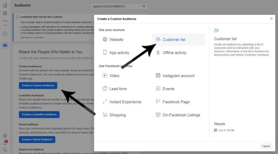 Creating a Custom Audience on Facebook