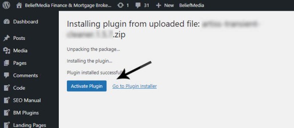 Activate WordPress Plugin