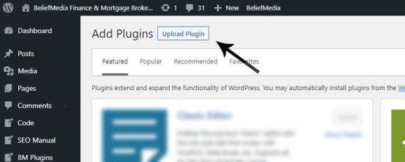 Upload WordPress Plugin
