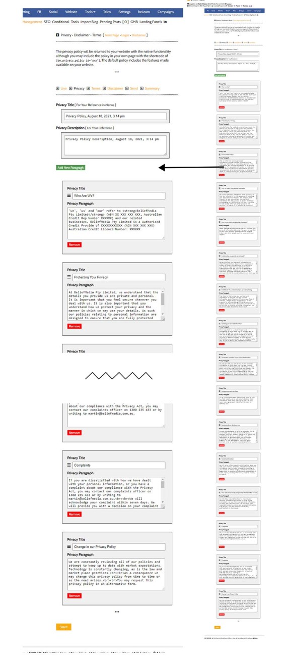 Creating Privacy Policy