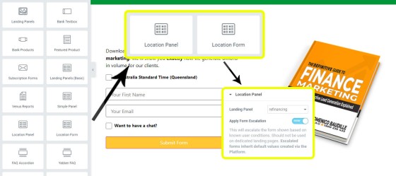 Elementor Location Form Panels