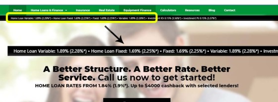 Navigation Bar Interest Rates