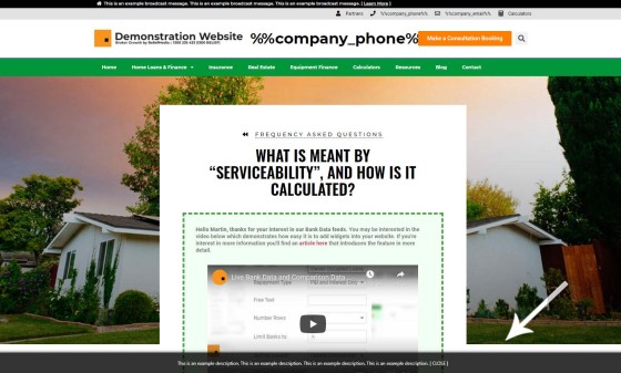Footer Banner Home Example Footer Banner Home Example
