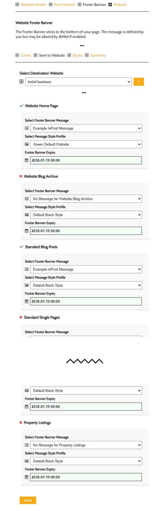 Send Footer Banner to Website Send Footer Banner to Website