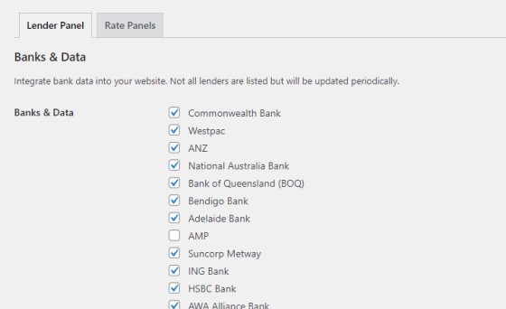 Bank Lender Panel Bank Lender Panel