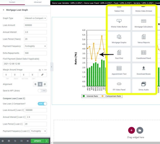 Mortgage Graph Elementor Block