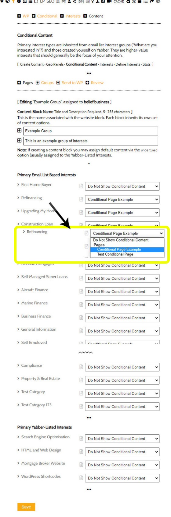 Conditional Page Assignments