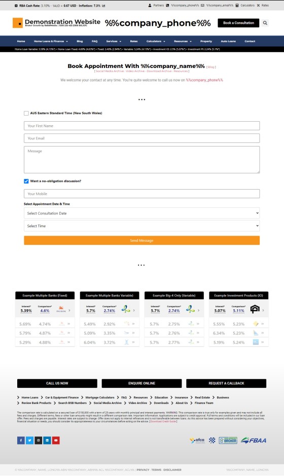 Mortgage Broker Website Framework Mortgage Broker Website Framework