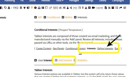 Add or Define Conditional Interest