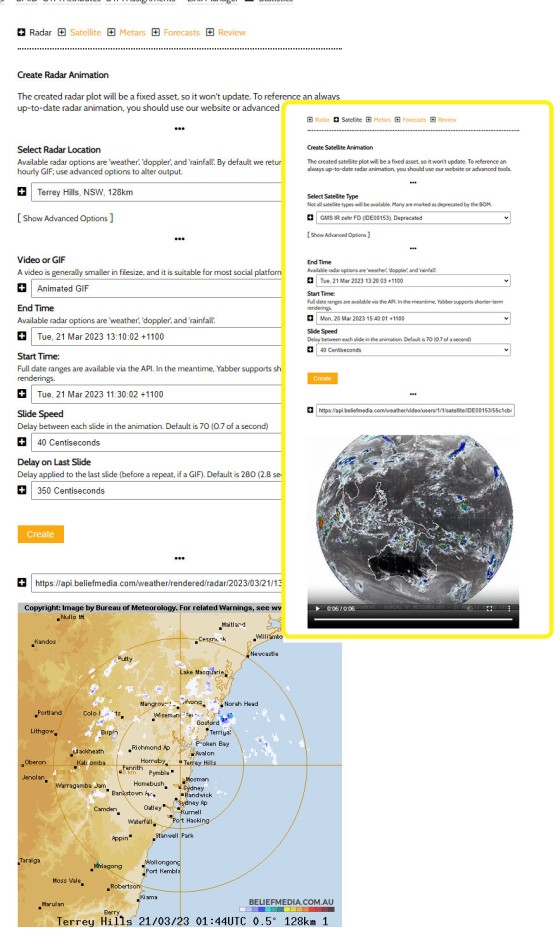 Radar Satellite Yabber