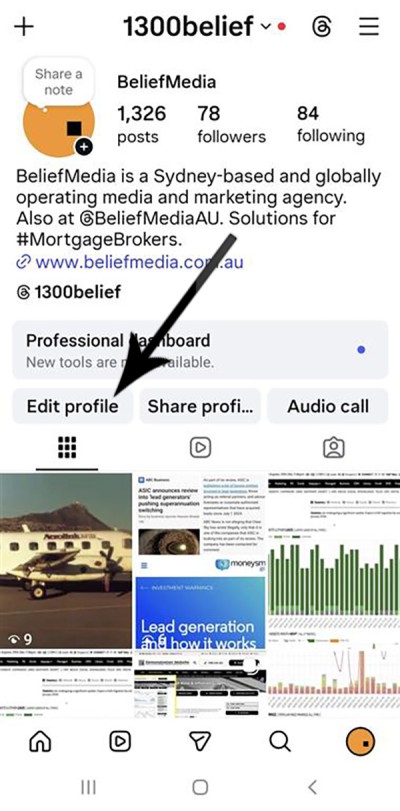 Instagram Edit Profile