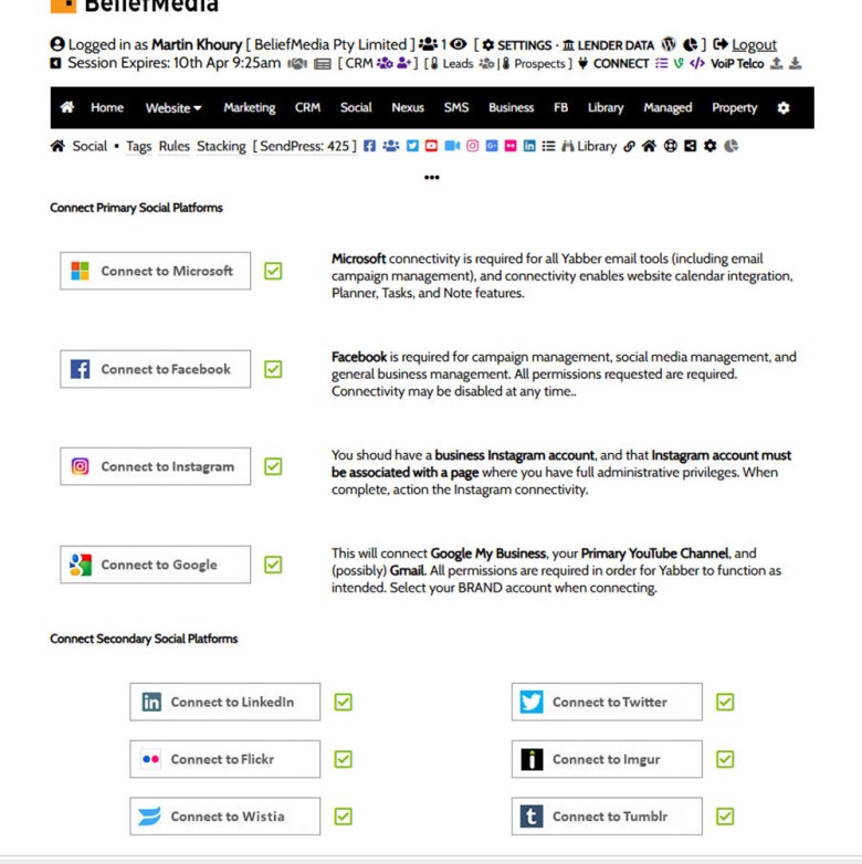 Connect Yabber to Instagram