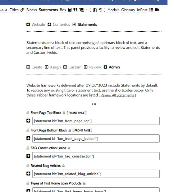 Statement Locations Shortcode Statement Locations Shortcode