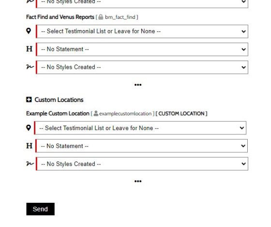 Custom Location Define