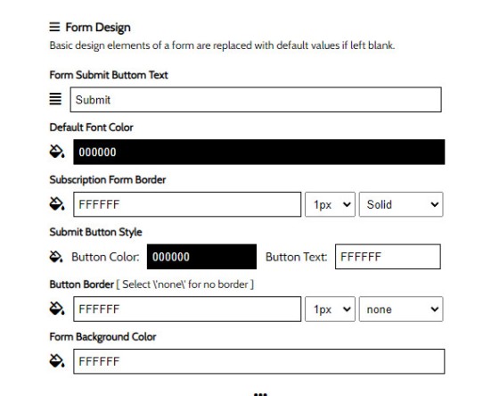 Subscription Form Style