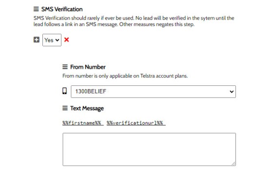 Subscription Form SMS Verification