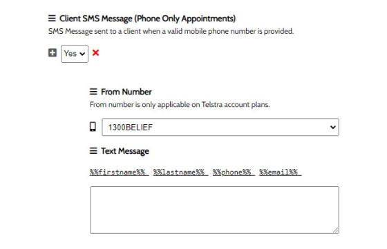 Subscription Form SMS Phone