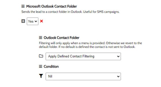 Subscription Form Contact Folder