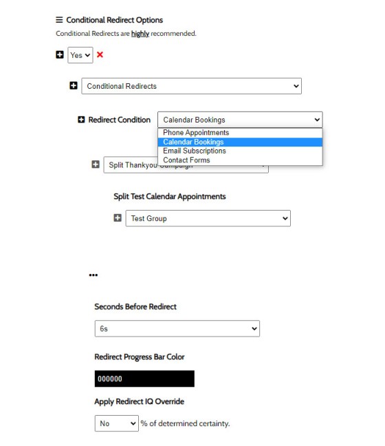 Subscription Form Conditional Redirects