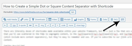 BM Shortcode Editor