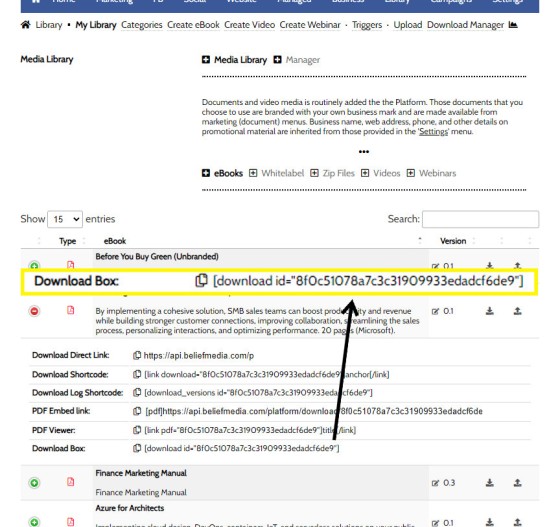 Download Box Shortcode Link File Manager