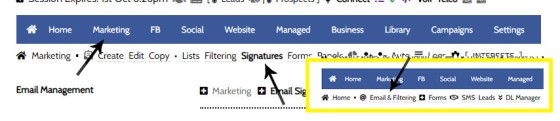 Email Signature Navigation